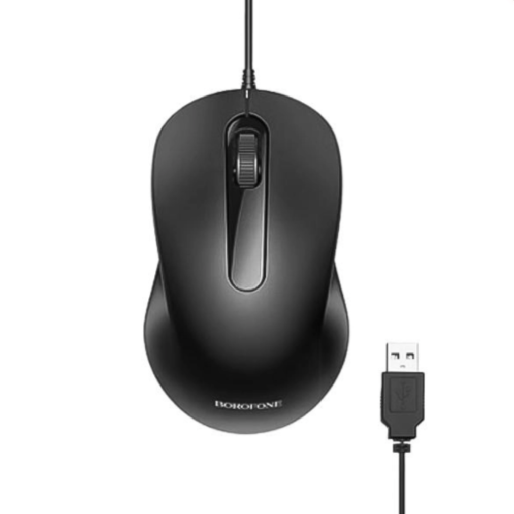 قیمت و خرید موس سیم دار مشکی BOROFONE BG4